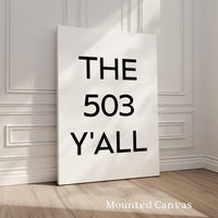 The 503 Y'all Minimalist Art Print,  Portland, Oregon,  Original Area Code,  OR,  History,  Culture • Nostalgia
