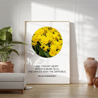 William Wordsworth Daffodils Poem - I Wandered Lonely as a Cloud Art Print - Daffodils Photo - Inspirational Poem - Poetry Wall Art Print