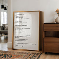 of this sunset(which is so filled with fear people bells) by E.E. Cummings Poem Typography Art Print (1925)