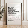 When anxious, uneasy and bad thoughts come, I go to the sea.,  Rainer Maria Rilke Quote Art Print - Inspirational - Ocean Lovers Gift