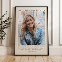 Personalized Jeremiah 29:11 Photo with Name Print, For I Know The Plans, Christian Art