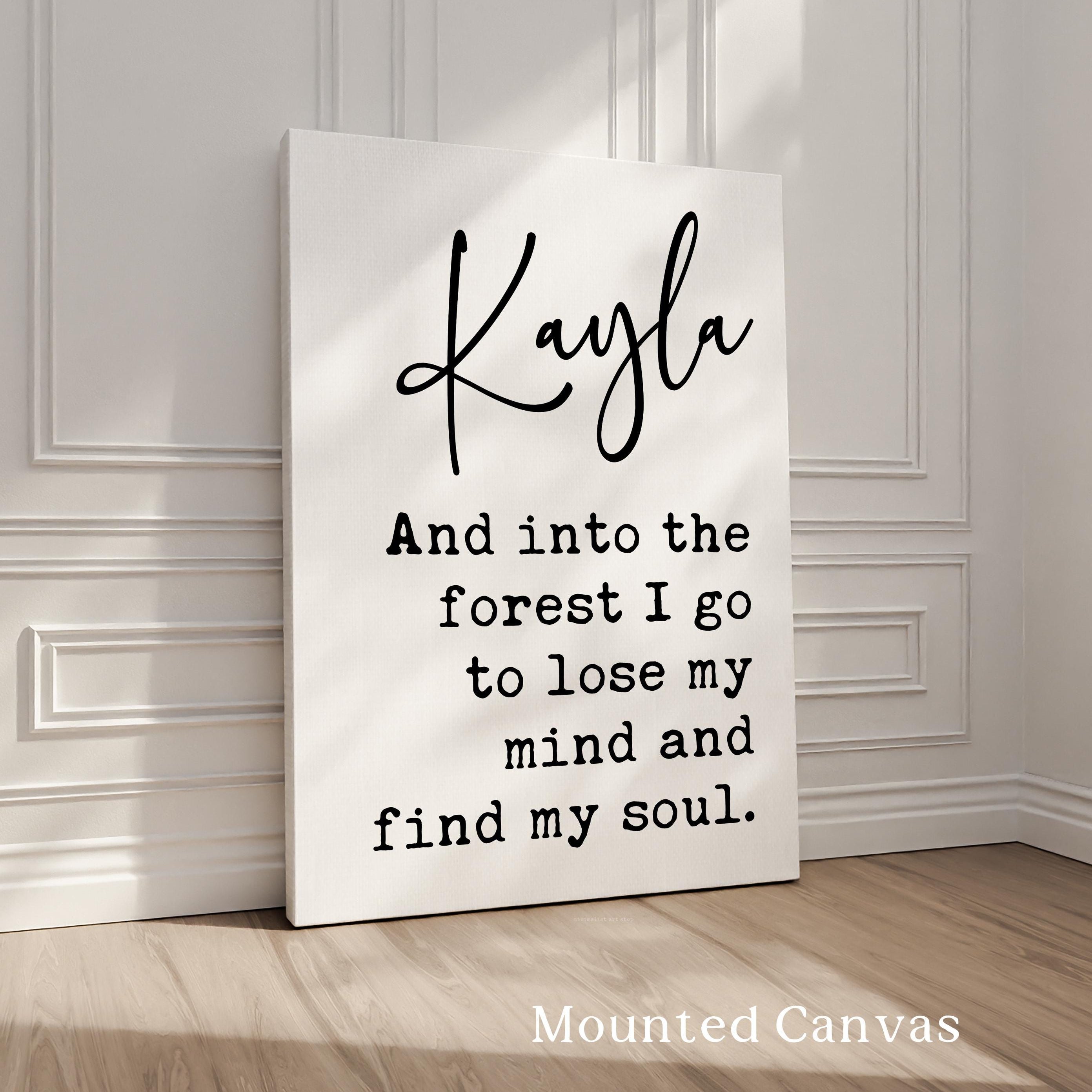 And Into The Forest I Go • John Muir Quote • Personalized Typography Art Print