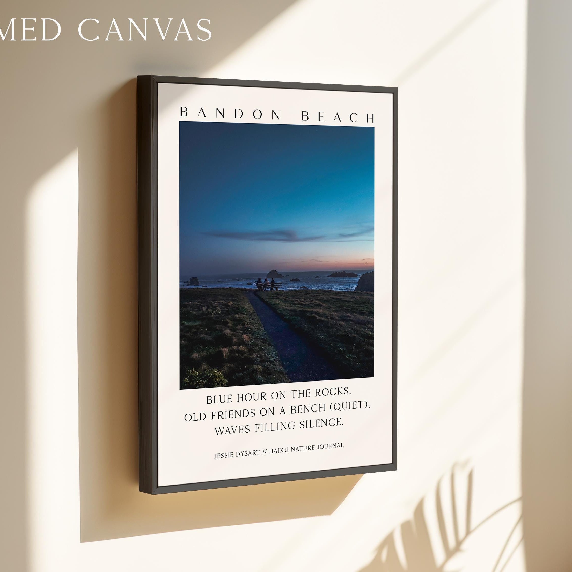 Bandon Beach Oregon Print by Jessie Dysart, Coastal Photography & Haiku Typography Art
