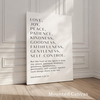 Galatians 5:22-23 Fruit of the Spirit Print, Christian Wall Art, Bible Verse Decor