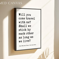 Walt Whitman Love Quote Print,  Romantic Typography Wall Art,  Couples Gift Travel Quote Decor