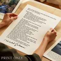 Kahlil Gibran Poem On Children Art Print, Literature Decor, The Prophet