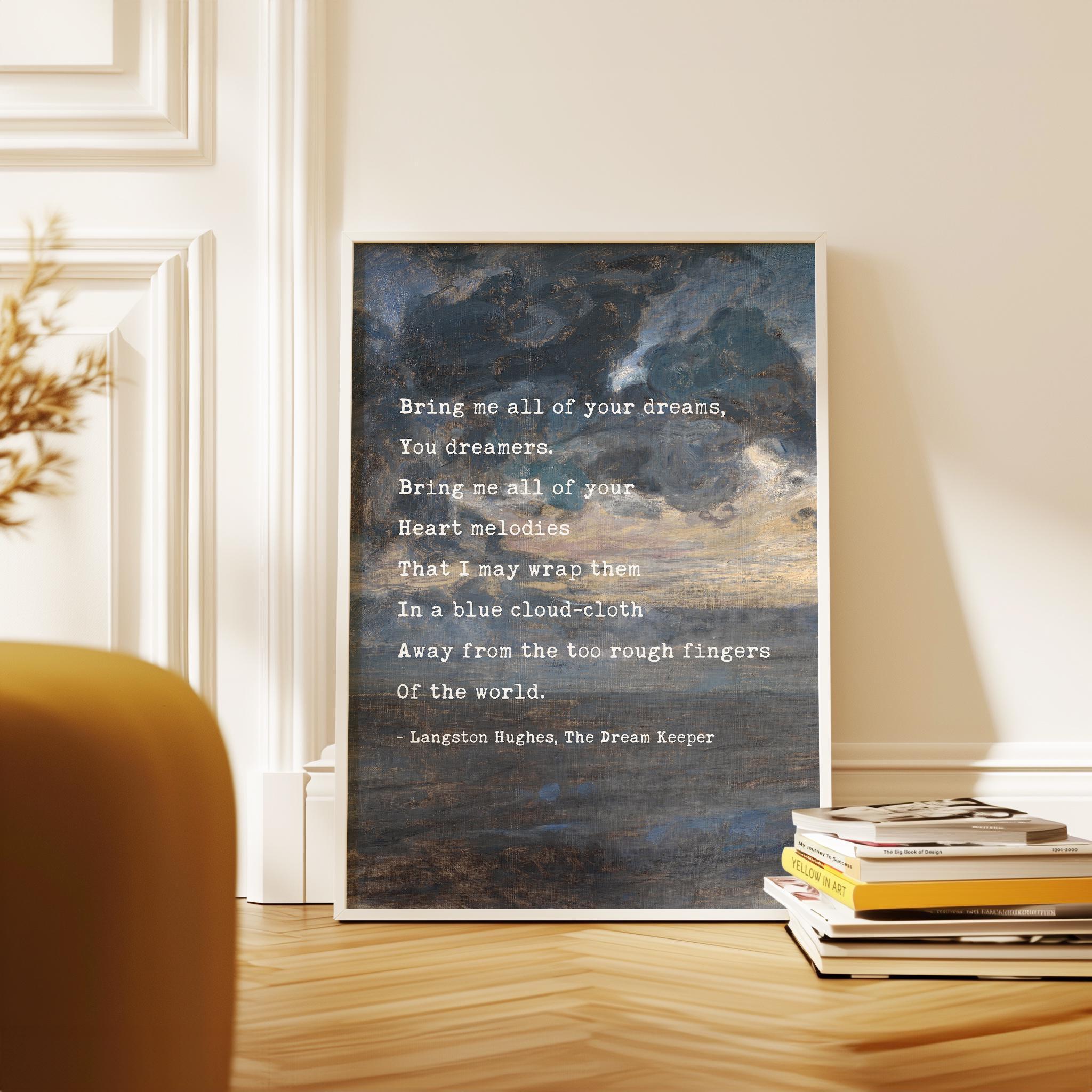 The Dream Keeper by Langston Hughes • Typography Art Print • Inspirational (1926)