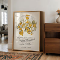 Fruit of the Spirit,  Is love, joy, peace, patience, kindness,  Galatians 5:22•23,  Art Print