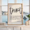 Trust in the Lord Wall Art, Proverbs 3 5-6 Scripture Print, Christian Decor, Bible Verse