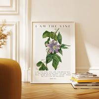 I Am The Vine • You Are the Branches • Mary Walcott Maypop •  John 15:5 • Art Print