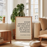 A Mind Stretched to a New Idea Print, Oliver Wendell Holmes Quote Art, Inspirational, Graduation Gift