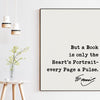 Emily Dickinson Quote,  But a Book is only the Heart's Portrait- every Page a Pulse. Art Print - Book Lovers - Library Art