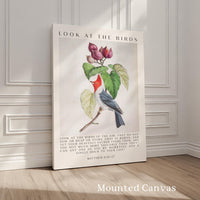 Matthew 6:26-27 Bible Verse Print,  Look at the Birds Scripture Wall Art