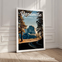 Yosemite National Park Print, Travel Poster, California Wall Art, Mountain Landscape Decor