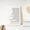 Lord Byron Quote,  There is a pleasure in the pathless woods. Low Profile Mounted Canvas Typography Art Print (1818)