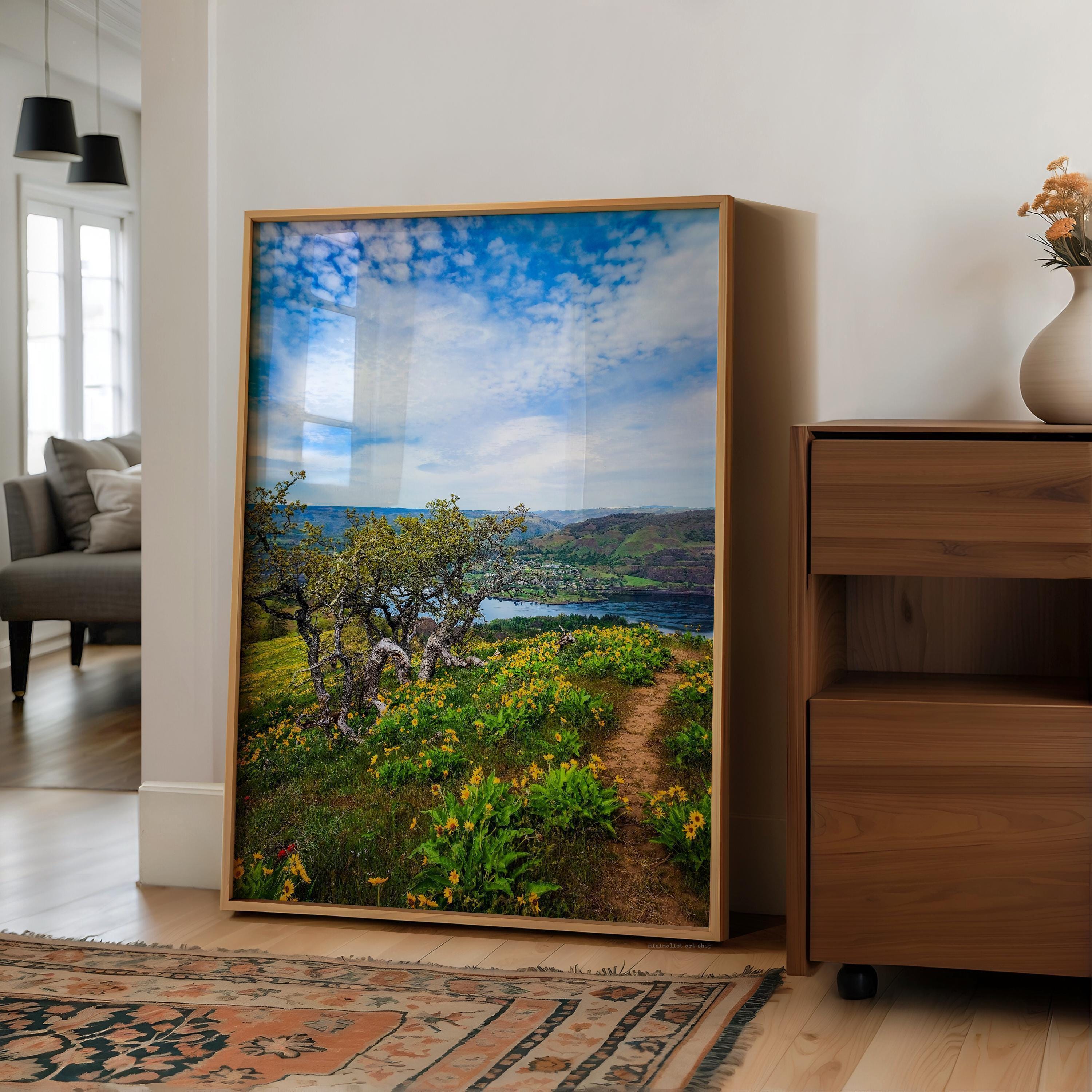 Oregon Landscape Photography Print,  Tom McCall Point Trail Wall Art,  Columbia River Gorge,  PNW Nature Photo by Jessie Dysart