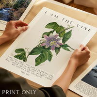 I Am The Vine • You Are the Branches • Mary Walcott Maypop •  John 15:5 • Art Print