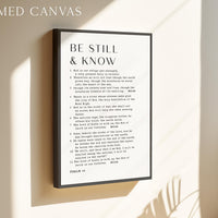 Be Still & Know,  Be still, and know that I am God.,  Psalm 46 1•11 ,  Typography Art Print