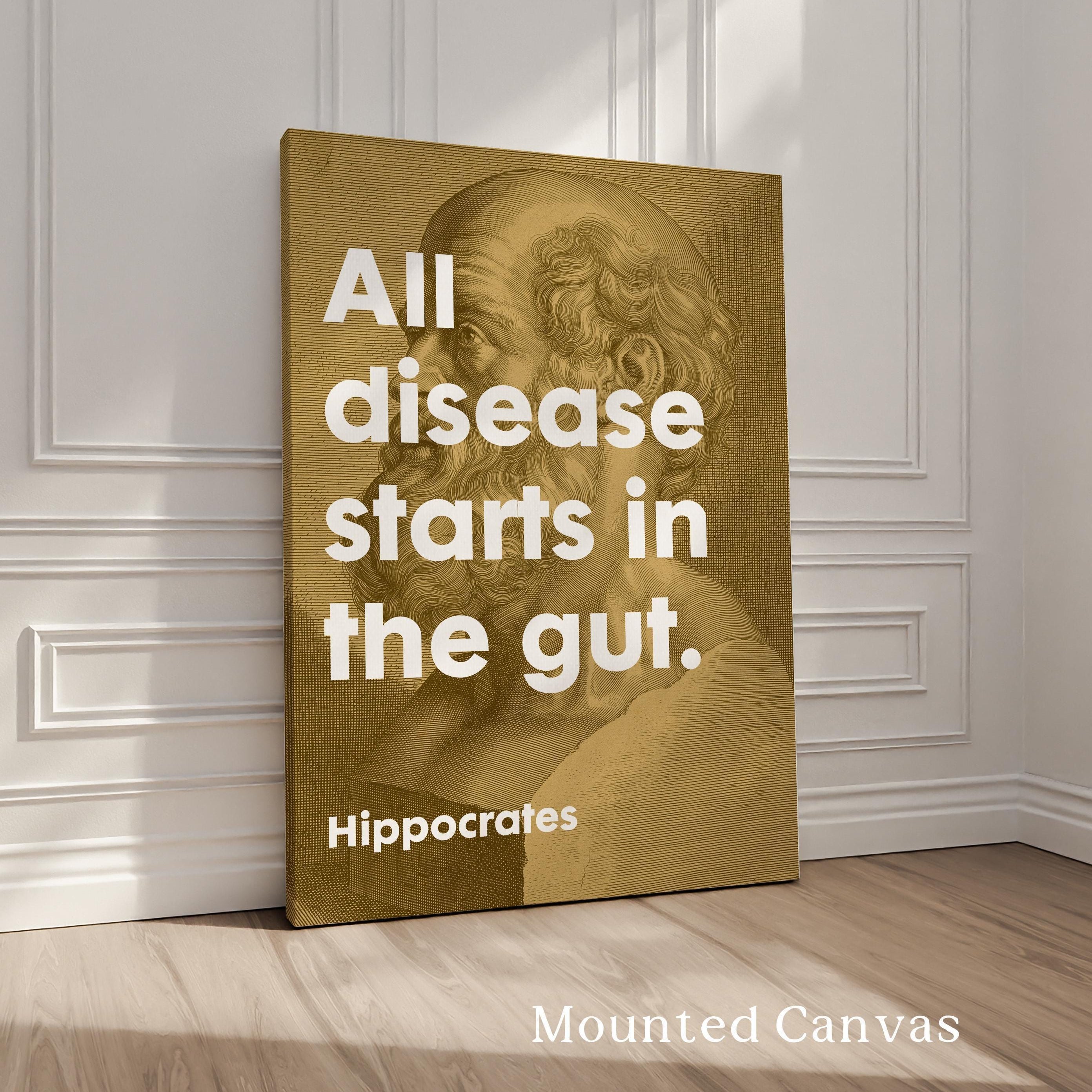 All disease starts in the gut. Hippocrates Quote Typography Art,  Wellness,  Fitness,  Inspiration,  Health