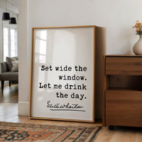 Set Wide the Window,  Edith Wharton Quote - Typography Art Print - Inspirational