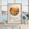 If I Had a Flower Print, Alfred Tennyson Quote, Minimalist Floral Garden Wall Decor