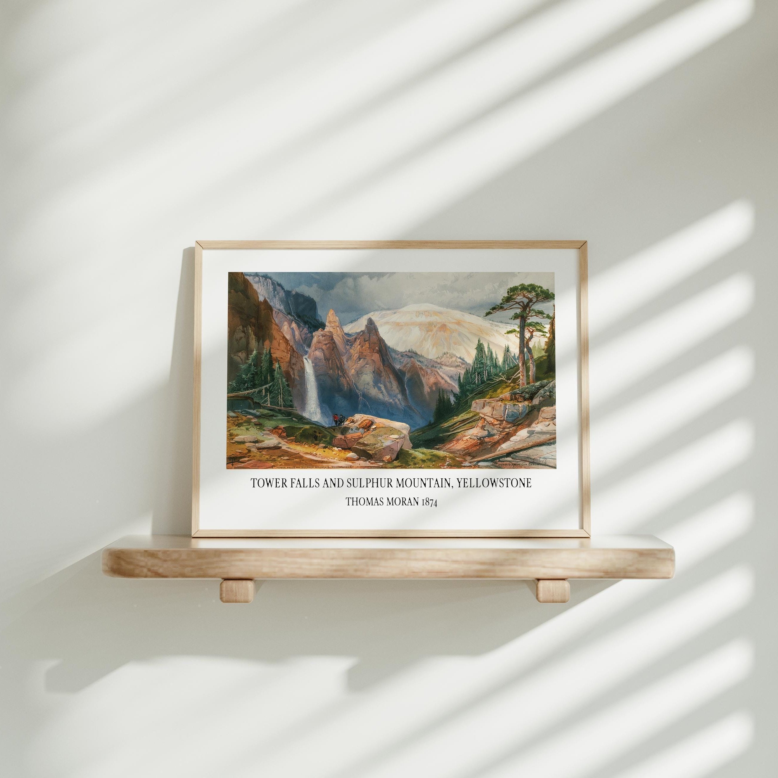 Tower Falls and Sulphur Mountain, Yellowstone by Thomas Moran 1874 Art Print