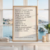 Virginia Woolf Quote Print, Second Hand Books Wall Art, Literary Typography, Book Lover Gift