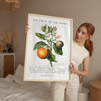Fruit of the Spirit, Is Love, Joy, Peace, Patience, Kindness,  Galatians 5:22-23, Art Print