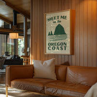 Meet Me on the Oregon Coast Print, Wall Art, Pacific Northwest Decor, Coastal Travel