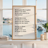 Wild Nights! Wild Nights!,  Emily Dickinson Poem,  Typography Art Print