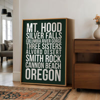 Oregon Natural Wonders Wall Art, Mt Hood, Silver Falls, Cannon Beach Travel Decor, PNW