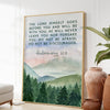 Deuteronomy 31:8 The LORD himself goes before you and will be with you;  Do not be afraid; Bible Verse,  Christian Wall Art - Scripture Art