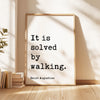 It Is Solved By Walking. Saint Augustine Quote Typography Art Print