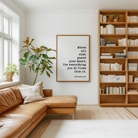 Proverbs 4:23 Art Print, Guard Your Heart Bible Verse Decor, Inspirational Christian Gift