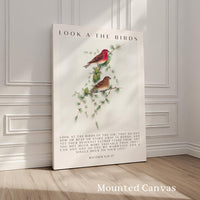 Matthew 6:26-27 Bible Verse Print – Look at the Birds Scripture Wall Art