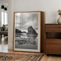 Bandon Beach Black White Photo Print Oregon Coast,  Wall Art Moody,  Photography Jessie Dysart