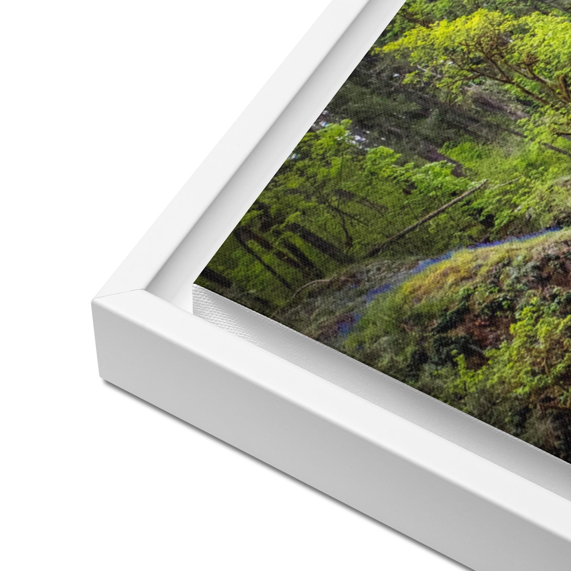 Lower South Falls at Silver Falls State Park, Oregon,  Framed Canvas Art Print