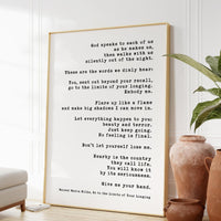 Rainer Maria Rilke Quote, Go to the Limits of Your Longing / Inspirational Poem, Longing, Spiritual Poem, God, Let Everything Happen to You