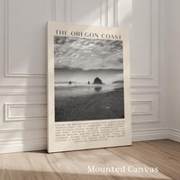 The Oregon Coast Typography Art Print,  Cannon Beach,  Photo,  Travel,  The People's Coast
