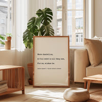 Dandelion Haiku Poem Print, Nature Typography, by Jessie Dysart , Encouragement Wall Art