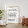 Robert Frost The Road Not Taken Poem Art Print,  Two roads diverged in a wood, and I— I took the one less traveled by,  Inspirational (1916)