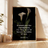 Blessed are the peacemakers, for they will be called children of God. Matthew 5:9  Typography Art Print featuring Calla Lilies by Lambdin