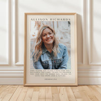 Personalized Jeremiah 29:11 Photo with Name Print, For I Know The Plans, Christian Art