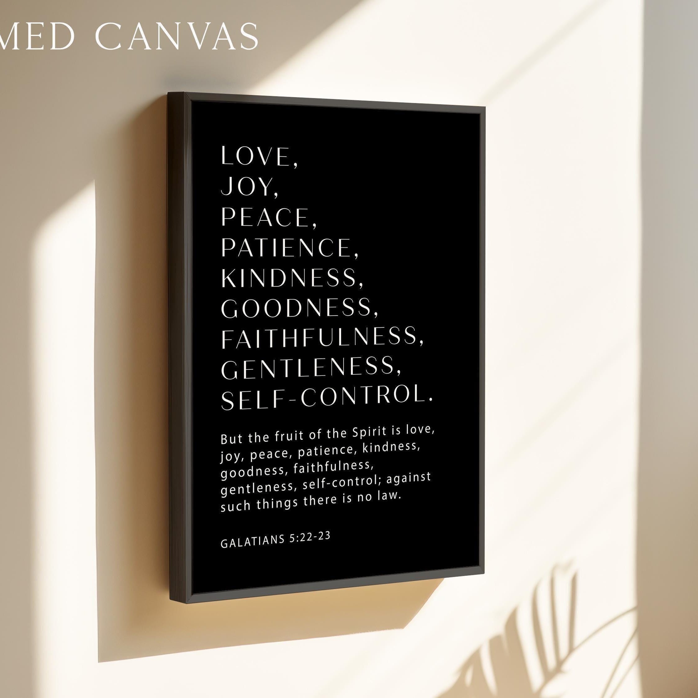 Galatians 5:22-23 Fruit of the Spirit Print, Christian Wall Art, Bible Verse Decor
