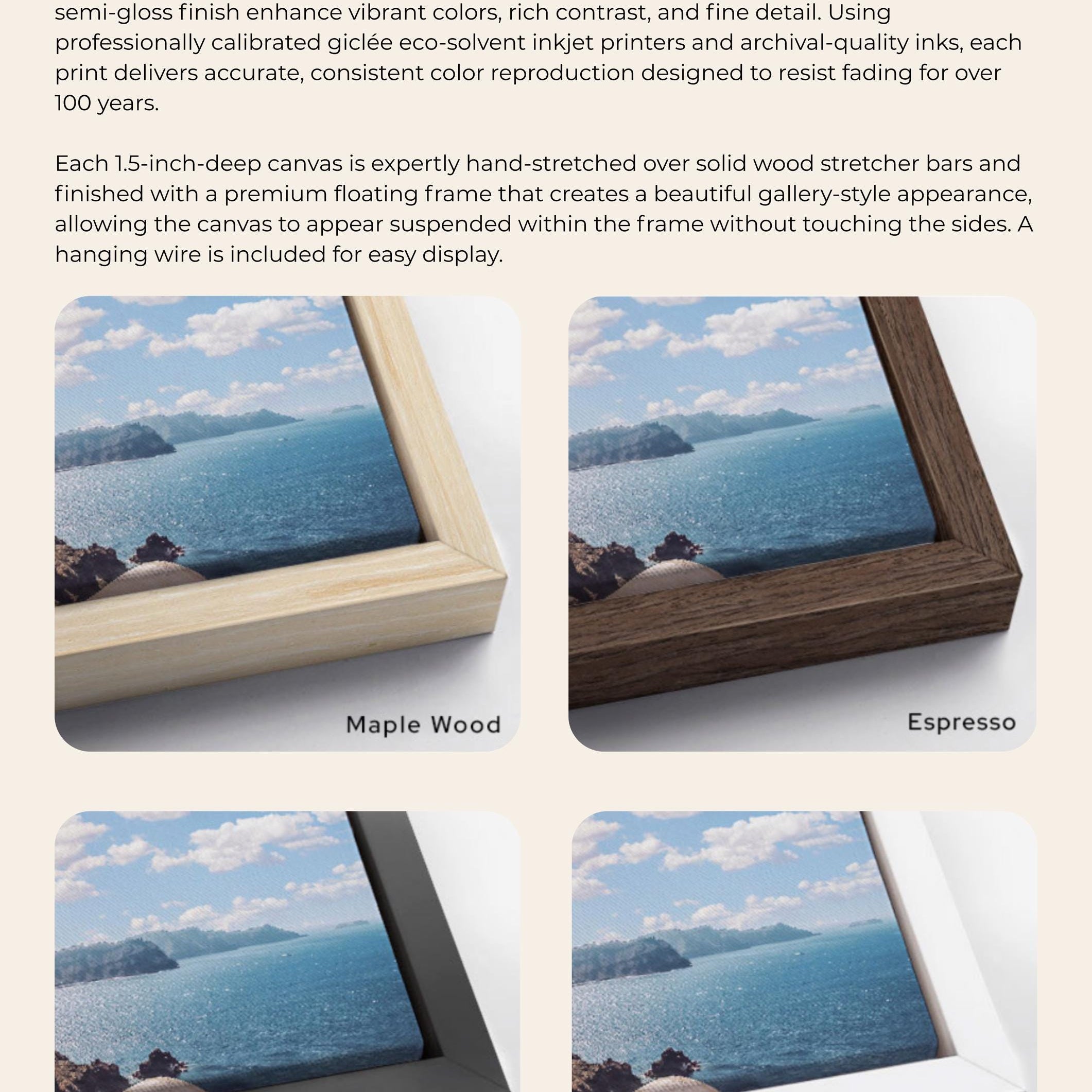 a picture frame with a picture of the ocean in it