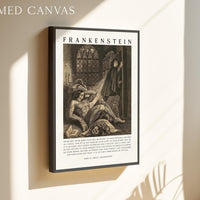 Frankenstein Quote Wall Art – Mary Shelley Print - “Oh! Be Men...” - Gothic Novel Poster Decor