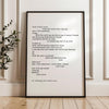 Your Little Voice by E.E. Cummings Typography Art Print,   Love,  Wedding,  Poetry (1915)