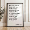 May The God of Hope Romans 15 13 Typography Art Print,  Nursery,  Faith,  Religious,  Spiritual,  Inspirational • Affirmation • Wall Art