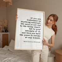 Stoicism Wall Art Print, Marcus Aurelius Meditations Quote, If You Are Distressed, Philosophy Decor