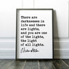 There are darknesses in life and there are lights. Bram Stoker Dracula Quote Typography Art Print (1897)